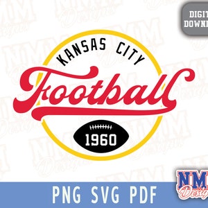 Kansas City Football svg png, pdf, pliki svg dla cricut, plik do cięcia winylu, do prasowania dla drużyn sportowych