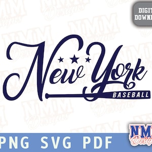 Fichiers PNG, DXF et SVG en détresse Baseball New York pour Cricut, chemise, sublimation, projets thermocollants
