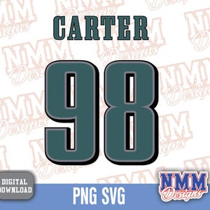 Carter Jersey svg png, pdf, file svg per cricut, file di taglio in vinile, per magliette e tazze, stirare su School Sports