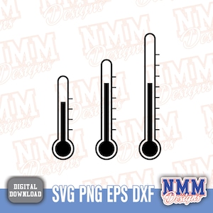 Thermometer SVG Bundle | Thermometer Digital Cut File Clipart Image for DIY Projects & Crafts