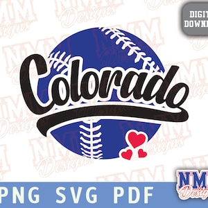 Colorado Baseball SVG | Denver Fan Vinyl Cut File & Iron-On Transfer | Cricut, PNG, PDF Designs for Creative Projects