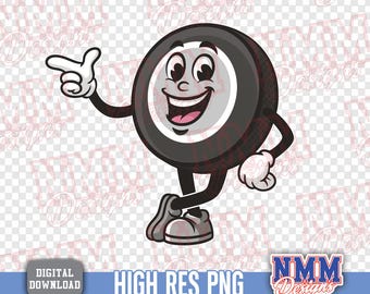 Hockey cartoon puck SVG PNG: Cricut Cut File (Digital Download)
