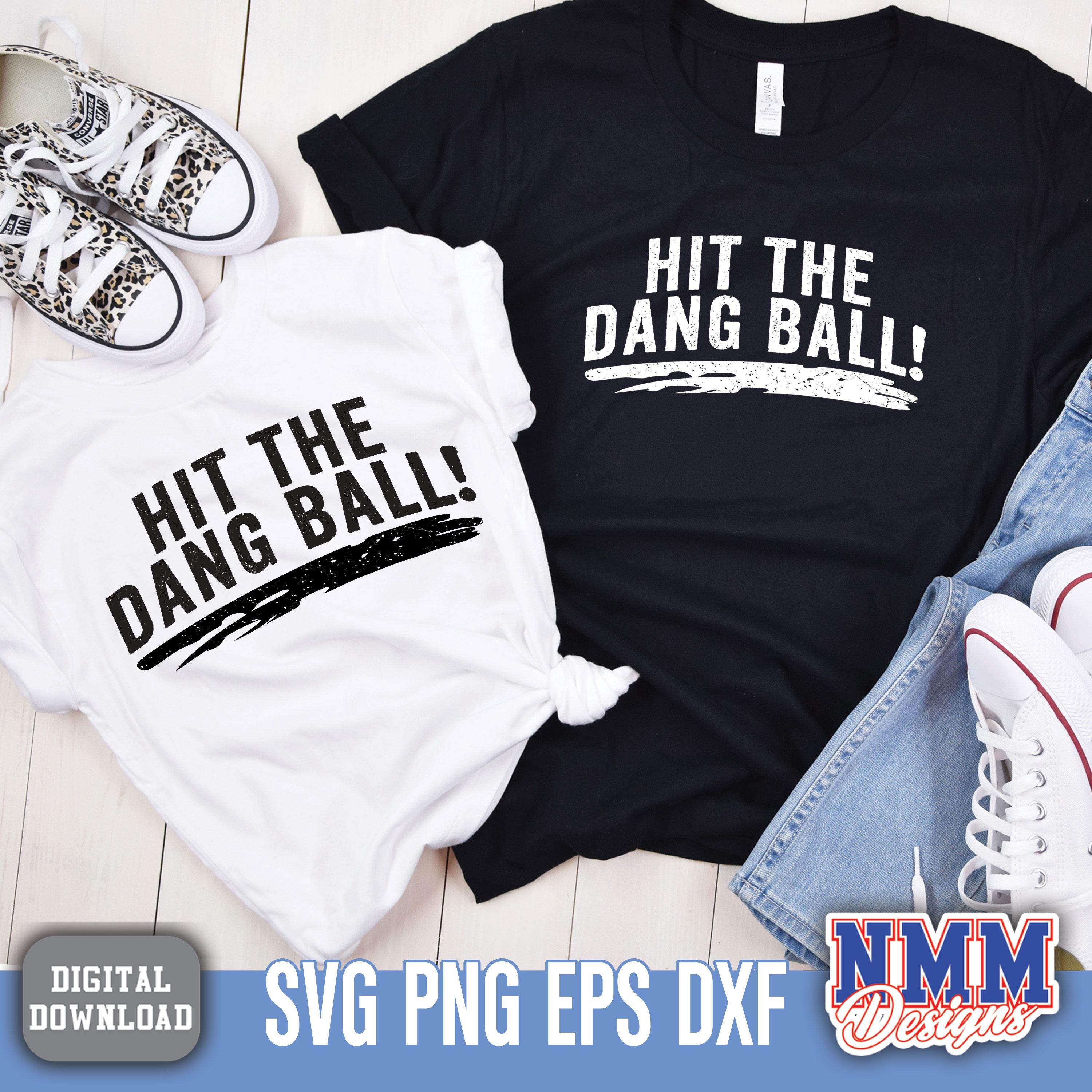 HIT the Ball SVG PNG - Baseball, Softball Digital Cut File for Cricut, Silhouette, Sports Design Clipart for T-Shirts & Crafts
