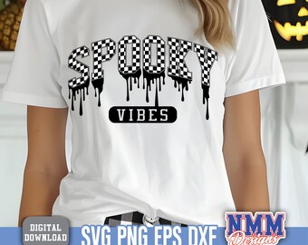 Spooky Vibes SVG, Halloween Shirt Schnittdateien (Digital Download)