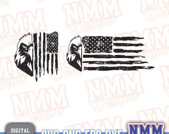US Flag Eagle SVG PNG | Patriotic American Eagle Clipart for Cricut & Silhouette Designs