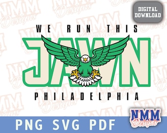 Philly Football SVG: Design "We Run This Jawn" (download digitale)