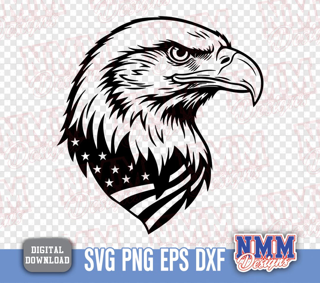 Patriotic Eagle SVG Cut File: Layered Vector Art (digital Download) USA ...