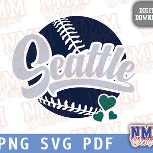 Seattle Baseball svg png, pdf, svg files for cricut, vinyl cut file, iron on