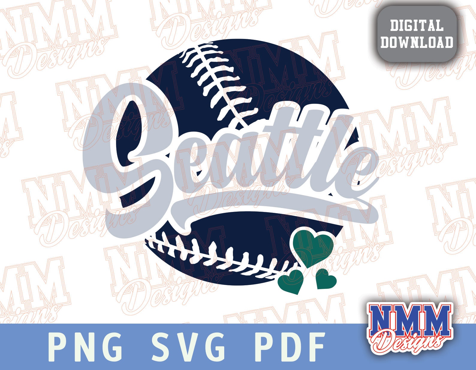 Seattle Baseball Svg Png Pdf Svg Files for Cricut Vinyl Cut Etsy Australia