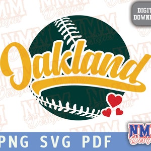 Oakland Baseball SVG: Cricut Cut File (Digital Download)