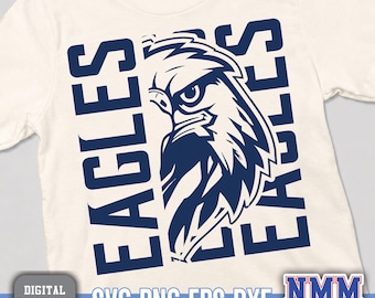 Eagles Mascot SVG PNG, School Spirit Bundle Design (Digital Download)