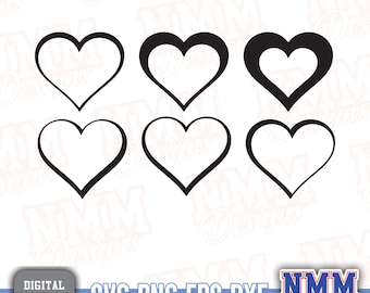 Lot SVG coeur minimaliste : fichiers Cricut mariage et anniversaire (téléchargement numérique)