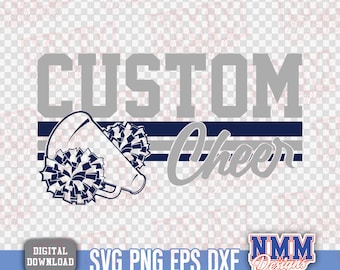 Custom Team Cheer SVG: Neon Checkered Design (Digital Download