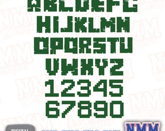 Gamer Font SVG Bundle: Pixel Alphabet & Numbers (TTF Included)