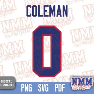 Coleman Jersey svg png, pdf , svg Dateien für Cricut, Vinylschnittdatei, für Shirts und Tassen, Aufbügeln für den Schulsport