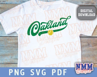 Oakland Baseball SVG: Cricut Vinyl Cut File (Digital Download)