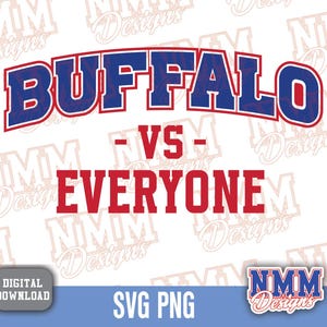 Buffalo Football svg png, pdf, svg Dateien für Cricut, Vinylschnittdatei, für Shirts und Tassen, Aufbügeln Buffalo Vs Jeder