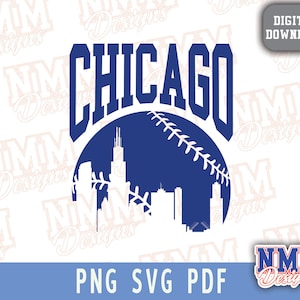 Chicago Baseball svg png, pdf, arquivos svg para cricut, arquivo de corte de vinil, ferro em