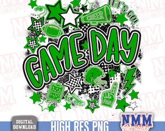 Game Day Football PNG Bundle, Touchdown Season Png, Football Team Colors, Girly Fall Football Mom Png, Glitter Football Png, Team Spirit