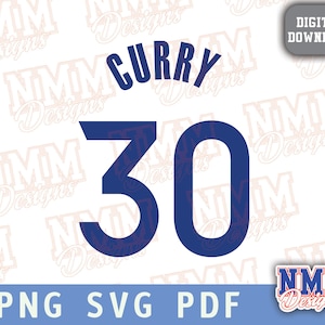 Curry Jersey svg png, pdf , svg Dateien für Cricut, Vinylschnittdatei, für Shirts und Tassen, Schulsport zum Aufbügeln