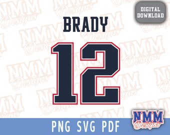 Brady Jersey SVG: Football Shirt & Mug Iron-On (Digital Download)