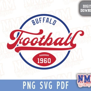Buffalo Football svg png, pdf, pliki svg dla cricut, plik do cięcia winylu, prasowanie dla drużyn sportowych
