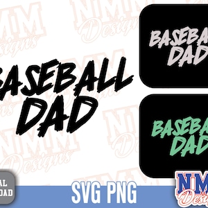 Baseball Dad SVG PNG: T-Shirt & Mug Design (Digital Download)