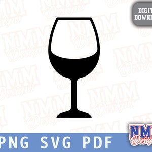 Wine Glass Clip Art - SVG, PNG Files for Cricut & Silhouette - Digital Designs Cut Files for Home Decor Crafts
