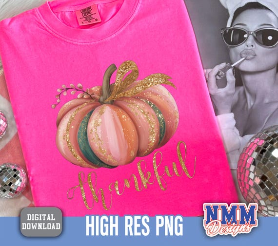 Coquette Pumpkin PNG: Thankful Fall Design (Digital Download)