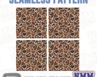 Duck Camo Seamless Pattern: Vintage Hunting Design (PNG Digital Download)