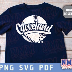 Cleveland Baseball Svg Png, Pdf, Svg Files for Cricut, Vinyl Cut File ...
