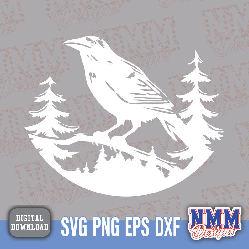 Crow SVG Clipart: Outdoor Forest Design (digital Download) - Etsy