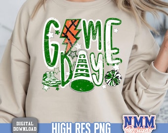 Distressed Basketball Game Day PNG: Retro Sports Design (Digital Download)