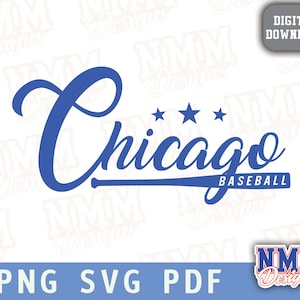CHI svg, Chicago Baseball, distressed, png, dxf, arquivos svg para cricut, camisa, subliminação, clipart, ferro em