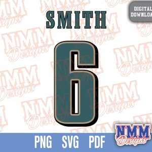 Smith Jersey svg png, pdf, svg Dateien für Cricut, Vinylschnittdatei, für Shirts und Tassen, Aufbügeln für den Schulsport
