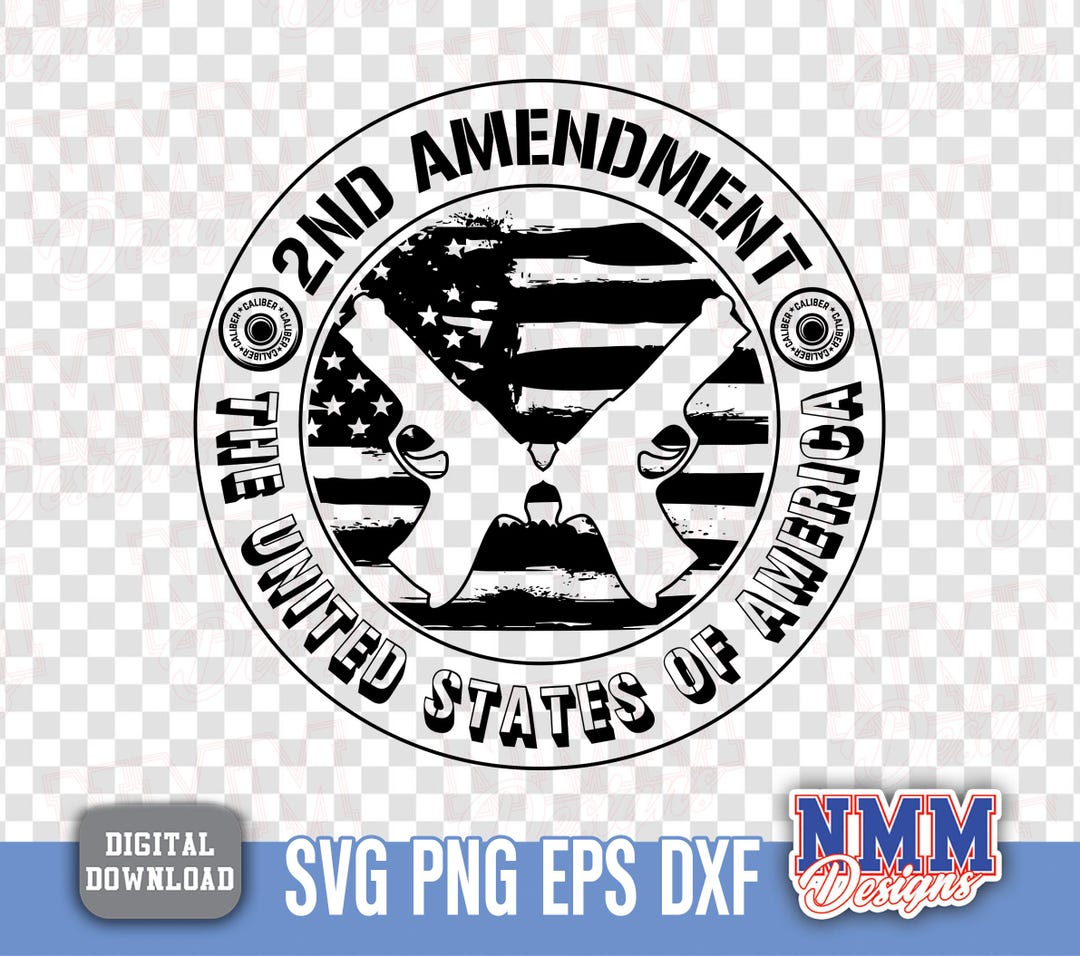Second Amendment Icon Second Amendment SVG PNG | 2A Patriotic Gun Rights Digital Clipart for ...