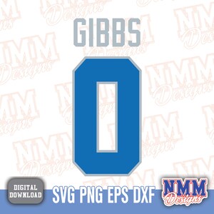 Gibbs Jersey svg png, pdf, arquivos svg para cricut, arquivo de corte de vinil, para camisas e canecas, ferro em esportes escolares