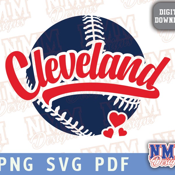 Cleveland Baseball svg png, pdf, svg files for cricut, vinyl cut file, iron on Ohio