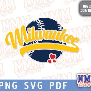 Milwaukee Baseball SVG: Cricut Cut File (Digital Download)