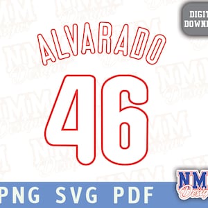 Alvarado Jersey svg png, pdf, svg Dateien für Cricut, Vinylschnittdatei, für Shirts und Tassen, Schulsport zum Aufbügeln