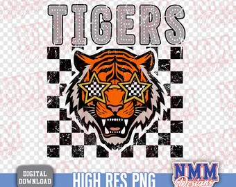 Tigers PNG Bundle: High School Football Team Design (Digital Download