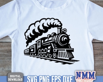 Zug Clipart | Lokomotive SVG Design (Digitaler Download)