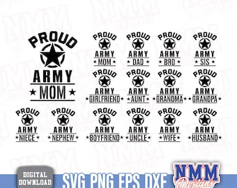 Proud Army Family SVG: Digital Cut Files for Personalized Gifts