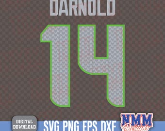 Camiseta Darnold SVG: Camiseta de fútbol y taza termoadhesivas (descarga digital)