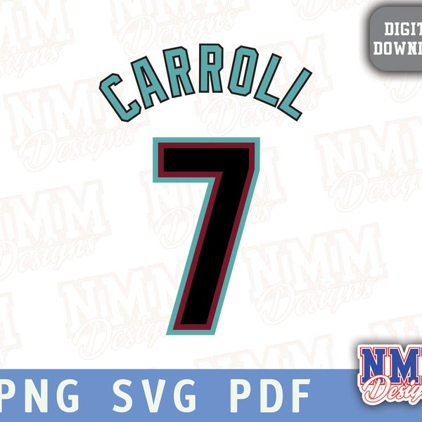 Carroll Jersey svg png, pdf, svg files for cricut, vinyl cut file, for shirts and mugs, iron on School Sports