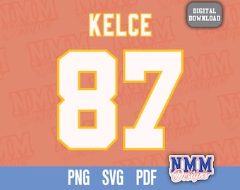 Kelce Jersey svg png, pdf, svg files for cricut, vinyl cut file, for shirts and mugs, iron on School Sports