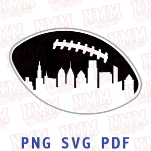 Philly Skyline Football SVG: Cricut Cut File (Digital Download)