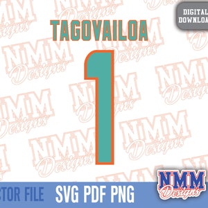 Tagovailoa Jersey svg png, pdf, svg Dateien für Cricut, Vinylschnittdatei, für Shirts und Tassen, Aufbügeln für den Schulsport