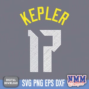 Kepler Jersey svg png, pdf , svg Dateien für Cricut, Vinylschnittdatei, für Shirts und Tassen, Aufbügeln für den Schulsport