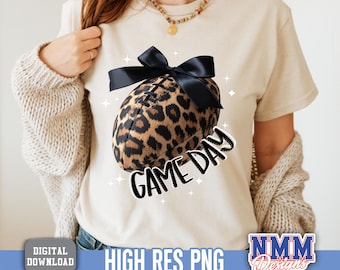 Kokette Leopard Fußball PNG: Spieltag Sublimation (Digitaler Download)